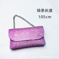 Women's Small Pu Leather Solid Color Elegant Sexy Square Magnetic Buckle Evening Bag sku image 2