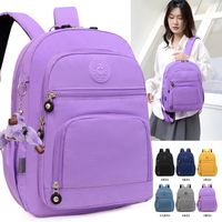 Waterproof 18 Inch Solid Color Holiday Daily School Backpack main image 6