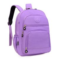 Waterproof 18 Inch Solid Color Holiday Daily School Backpack sku image 1