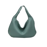 Women's Medium Pu Leather Solid Color Vintage Style Classic Style Weave Zipper Straw Bag main image 3