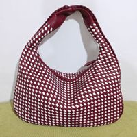 Women's Medium Pu Leather Solid Color Vintage Style Classic Style Weave Zipper Straw Bag sku image 11