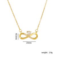 Copper Gold Plated Basic Modern Style Classic Style Plating Inlay Geometric Infinity Zircon Pendant Necklace sku image 2