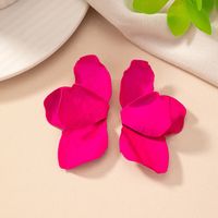 1 Paire Sucré Style Coréen Fleur Placage Alliage Boucles D'oreilles main image 4