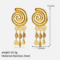 1 Paire De Base Style Moderne Style Classique Cercle Couleur Unie Placage Acier Inoxydable 304 Plaqué Or 18K Boucles D'oreilles main image 2