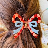 Women's Sweet Simple Style Bow Knot Acetic Acid Sheets Hair Claws sku image 6