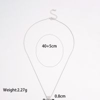 Sterling Silver White Gold Plated Elegant Solid Color Plating Triangle Heart Shape Pendant Necklace sku image 2