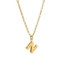 304 Stainless Steel Simple Style Plating Letter Pendant Necklace main image 6