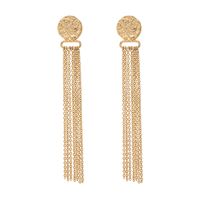 1 Pair Elegant Lady Geometric Tassel Plating Copper Drop Earrings main image 3