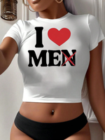 Women's T-shirt Short Sleeve T-Shirts Printing Y2K Letter main image 1