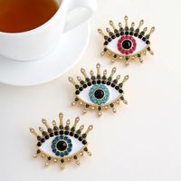 IG Style Artistic Devil's Eye Copper Plating Inlay Rhinestones Women's Brooches main image 6