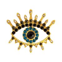 IG Style Artistic Devil's Eye Copper Plating Inlay Rhinestones Women's Brooches main image 2