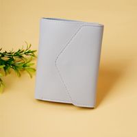 Women's Solid Color Pu Leather Buckle Card Holders sku image 3