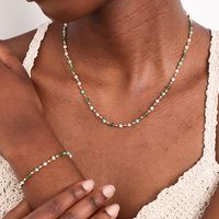 Basic Moderner Stil Klassischer Stil Geometrisch Glas Perlen Glas Frau Armbänder Halskette main image 4