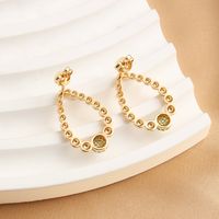 1 Pair Simple Style Classic Style Water Droplets Plating Inlay Copper Zircon 18K Gold Plated Ear Studs main image 4
