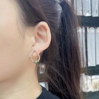 1 Pair Simple Style Classic Style Water Droplets Plating Inlay Copper Zircon 18K Gold Plated Ear Studs main image 8