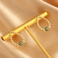 1 Pair Simple Style Classic Style Water Droplets Plating Inlay Copper Zircon 18K Gold Plated Ear Studs main image 5
