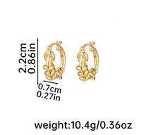 1 Paar Moderner Stil Klassischer Stil Geometrisch Überzug Kupfer Vergoldet Reif Ohrringe main image 2