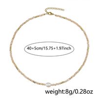 Wholesale Jewelry Simple Style Classic Style Color Block Glass Pearl Beaded Necklace main image 7