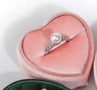 Simple Style Classic Style Heart Shape Flannel Valentine'S Day Jewelry Boxes sku image 4
