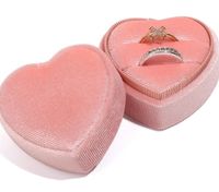 Simple Style Classic Style Heart Shape Flannel Valentine'S Day Jewelry Boxes sku image 5