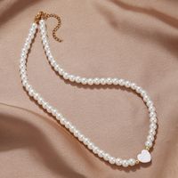 Wholesale Jewelry Simple Style Classic Style Color Block Glass Pearl Beaded Necklace main image 10