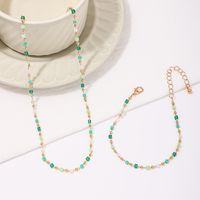 Basic Modern Style Classic Style Geometric Glass Beaded Glass Women's Bracelets Necklace sku image 2