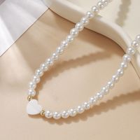 Wholesale Jewelry Simple Style Classic Style Color Block Glass Pearl Beaded Necklace main image 9