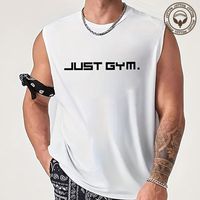 Hombres Letra Estilo Simple Cuello Redondo Sin Mangas Ajuste Regular Tops Hombre main image 1