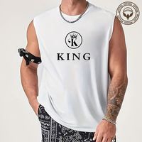 Men's Letter Simple Style Round Neck Sleeveless Regular Fit Men's Tops main image 1