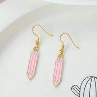 1 Pair Funny Simple Style Letter Patchwork Alloy Drop Earrings main image 6