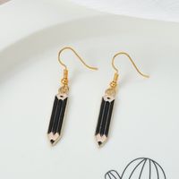 1 Pair Funny Simple Style Letter Patchwork Alloy Drop Earrings main image 7
