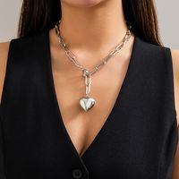Wholesale Jewelry Basic Modern Style Classic Style Heart Shape CCB Iron Plating Pendant Necklace main image 4