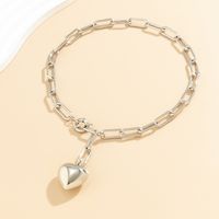 Wholesale Jewelry Basic Modern Style Classic Style Heart Shape CCB Iron Plating Pendant Necklace main image 5