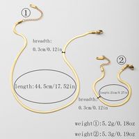 667 Stainless Steel Basic Modern Style Classic Style Plating Solid Color Bracelets Necklace Jewelry Set main image 2
