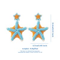 1 Pair Beach Modern Style Classic Style Animal Starfish Glass Seed Bead Drop Earrings sku image 2