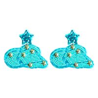 1 Pair Lady Modern Style Star Heart Shape Enamel Alloy Plastic Drop Earrings sku image 11