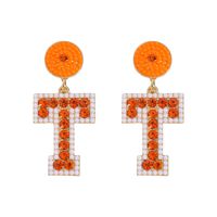 1 Pair Basic Modern Style Classic Style Letter Inlay Alloy Rhinestones Drop Earrings sku image 11