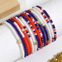 Wholesale Jewelry Modern Style Star American Flag Plastic Beaded Bracelets main image 1