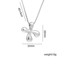 Copper White Gold Plated Basic Plating Letter Pendant Necklace main image 2