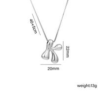 Copper White Gold Plated Basic Plating Letter Pendant Necklace main image 4