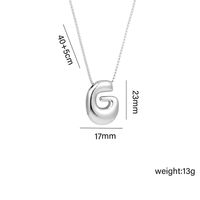 Copper White Gold Plated Basic Plating Letter Pendant Necklace sku image 7