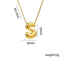 Copper 18K Gold Plated Basic Plating Letter Pendant Necklace main image 3