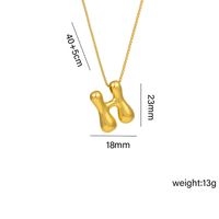 Copper 18K Gold Plated Basic Plating Letter Pendant Necklace sku image 8