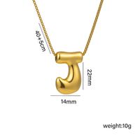 Copper 18K Gold Plated Basic Plating Letter Pendant Necklace sku image 10
