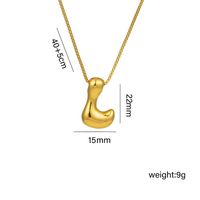 Copper 18K Gold Plated Basic Plating Letter Pendant Necklace sku image 12
