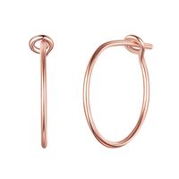 1 Pair Elegant U Shape Snake Inlay Copper Zircon Hoop Earrings sku image 1