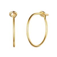 1 Pair Elegant U Shape Snake Inlay Copper Zircon Hoop Earrings sku image 2