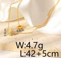 Wholesale Jewelry IG Style Elegant Baroque Style Flower Copper Copper Alloy Zircon Enamel Inlay Pendant Necklace main image 2