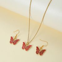Elegant Luxurious Butterfly Alloy Inlay Rhinestones Women's Jewelry Set sku image 1