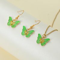 Elegant Luxurious Butterfly Alloy Inlay Rhinestones Women's Jewelry Set sku image 5